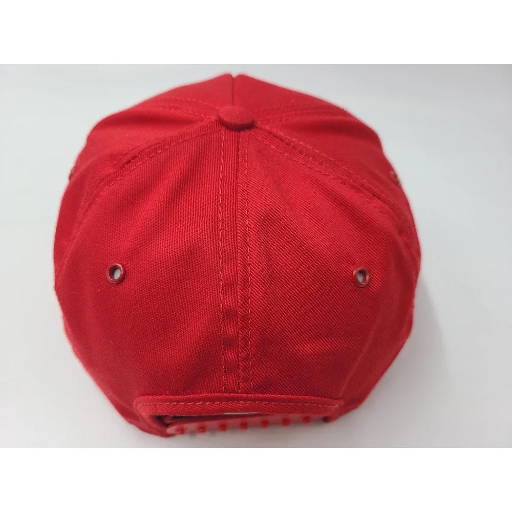 Vintage Budweiser Bud King of Beers Signed Autographed Snapback Hat Cap Beer Red